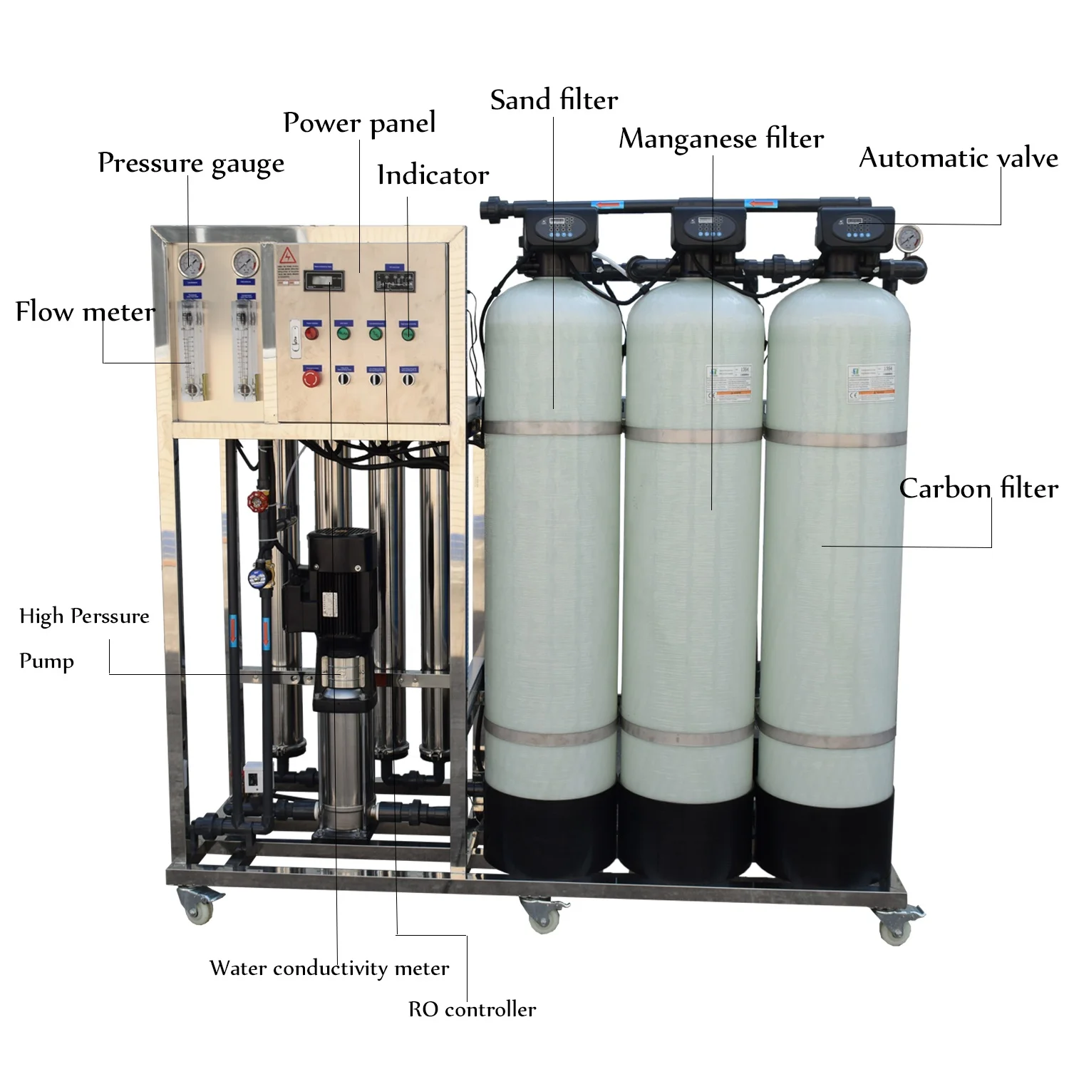 250 500 lph water purifier sea water desalination system/sea water desalination plant/sea water treatment drinking water machine