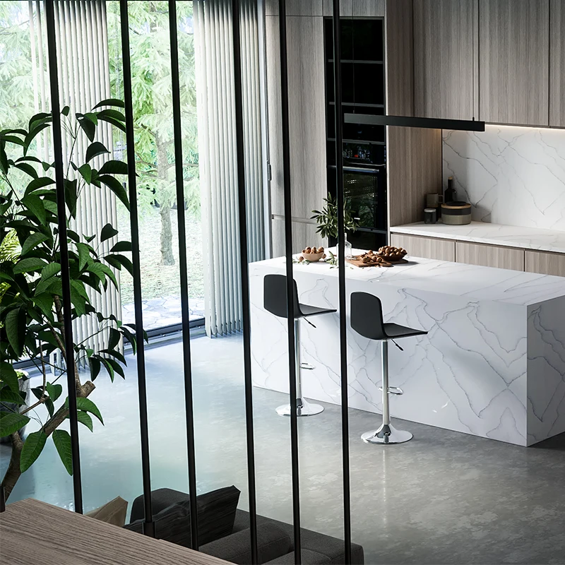 China Manufacture Engineered Stone Kitchen Countertops Solid surface kitchen Countertops Pure Vanity Top