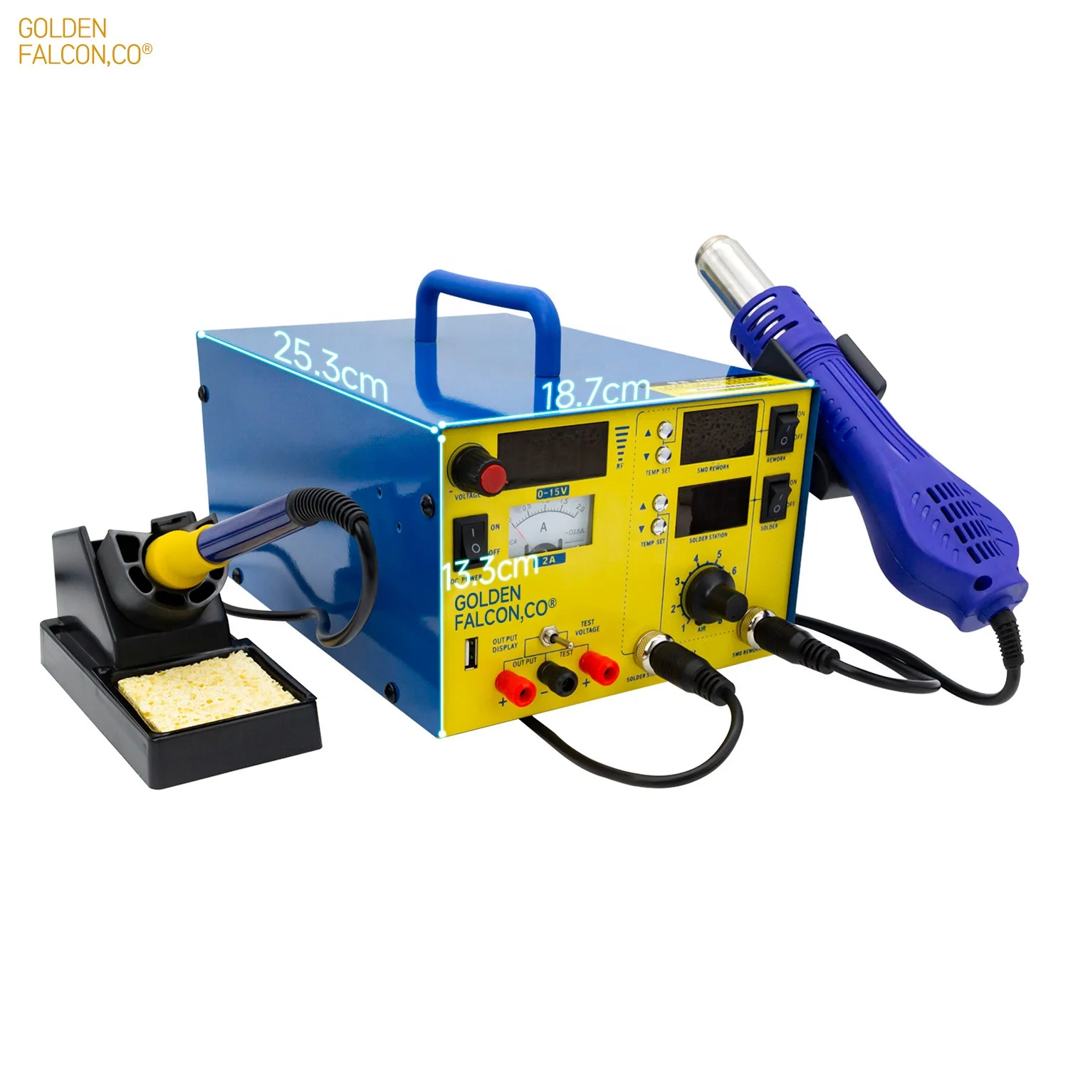 Digital soldering station 3 in1 hot air gun soldering iron power supply Welding machine Soldering Station 800W for repair shop