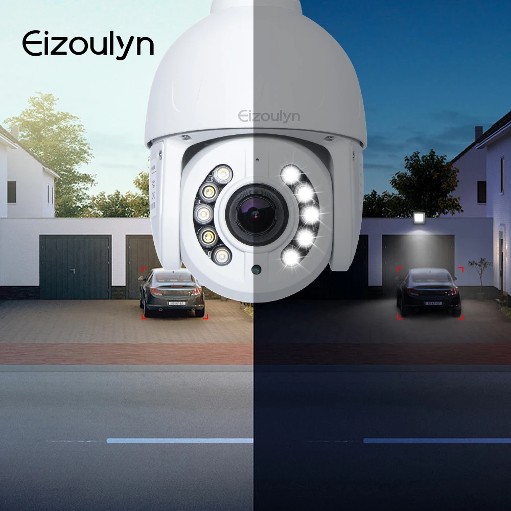 Eizoulyn home auto tracking Outdoor 8mp network cctv security full color 30x zoom poe ip ptz camera 4k
