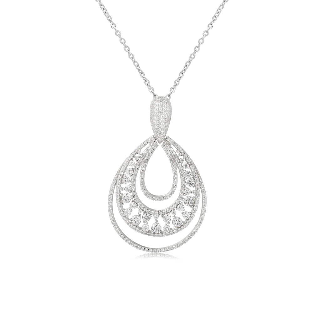 wholesale ladies wedding jewellery manufacturer hot selling custom women bridal silver sterling 925 jewelry necklace pendant