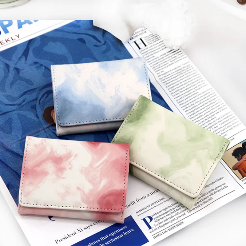 New Arriving Candy Color Wallet PU Leather Folding Wallet Mini Clutch Bags Card Credit Holder Coin Purse Women Fashion Wallets