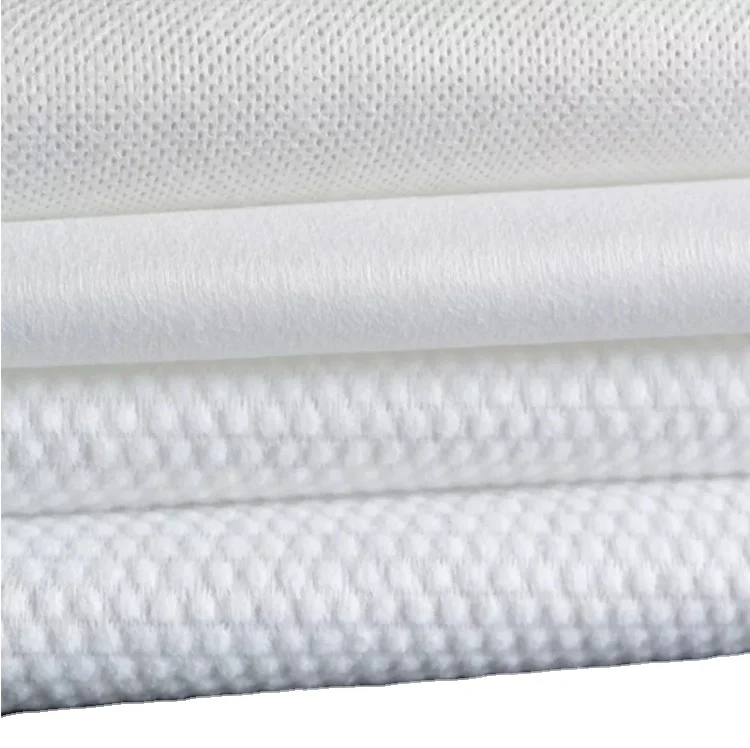 Shandong Xinglin Factory 40g plain/embossed 100% pet spunlace nonwoven fabric for baby wipes/baby tissue