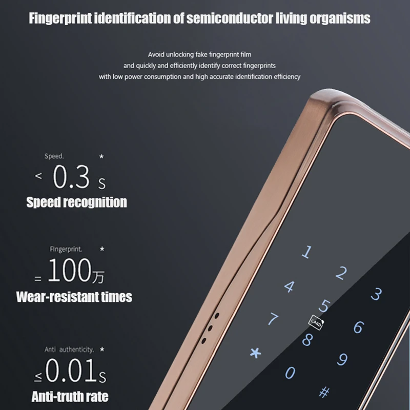 Aluminum alloy Security Smart Life Locks For Door Security CE Certified WiFi APP Access fingerprint password smart lock