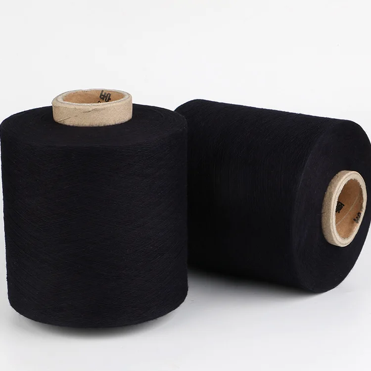 Gloves knit yarn for sale recycled cotton yarn soft polyester Knitting pc 30 Cotton/70 polyester blended yarn For weaving