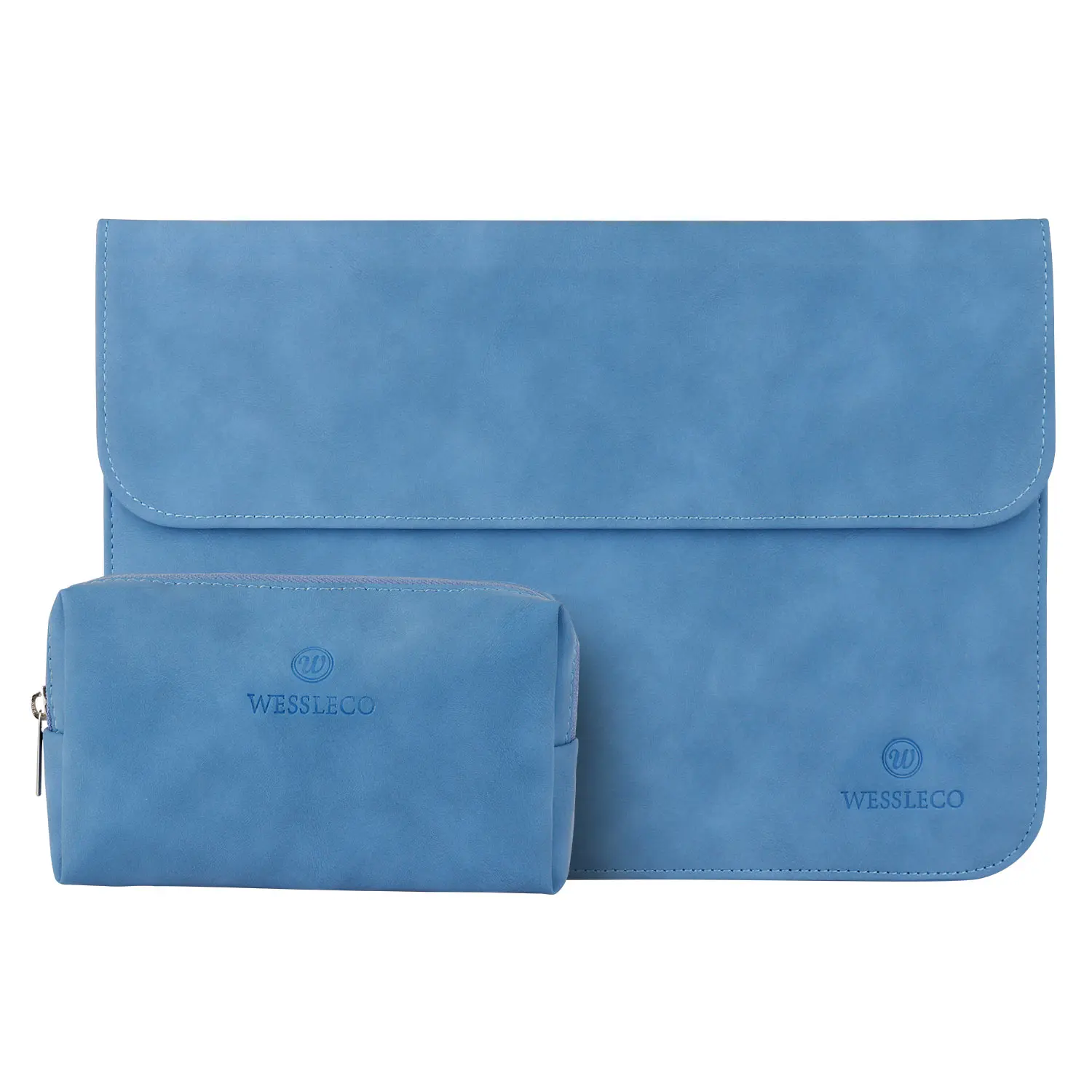 Wessleco waterproof custom Slim fashion pu leather laptop sleeve for Macbook Pro 13 Laptop Sleeve
