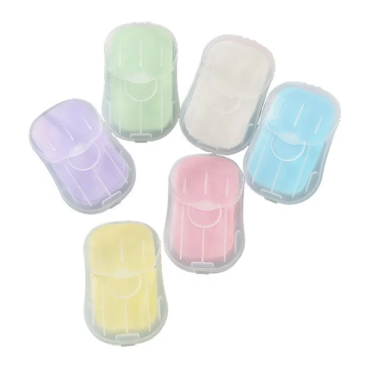 Hot Selling 20pcs/boxl Outdoor Travel Water Soluble Paper For Paper Soap With Casing