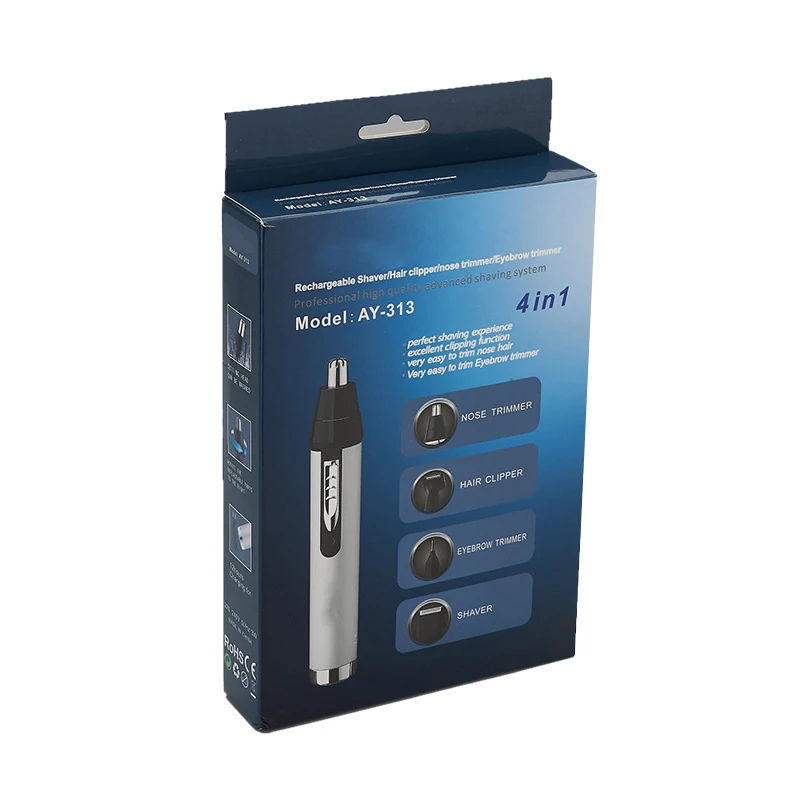 4 в 1 Электрический триммер для ушей и носа для мужчин, перезаряжаемый безопасный безболезненный триммер для удаления волос и бровей, машинка для бритья, уход за лицом