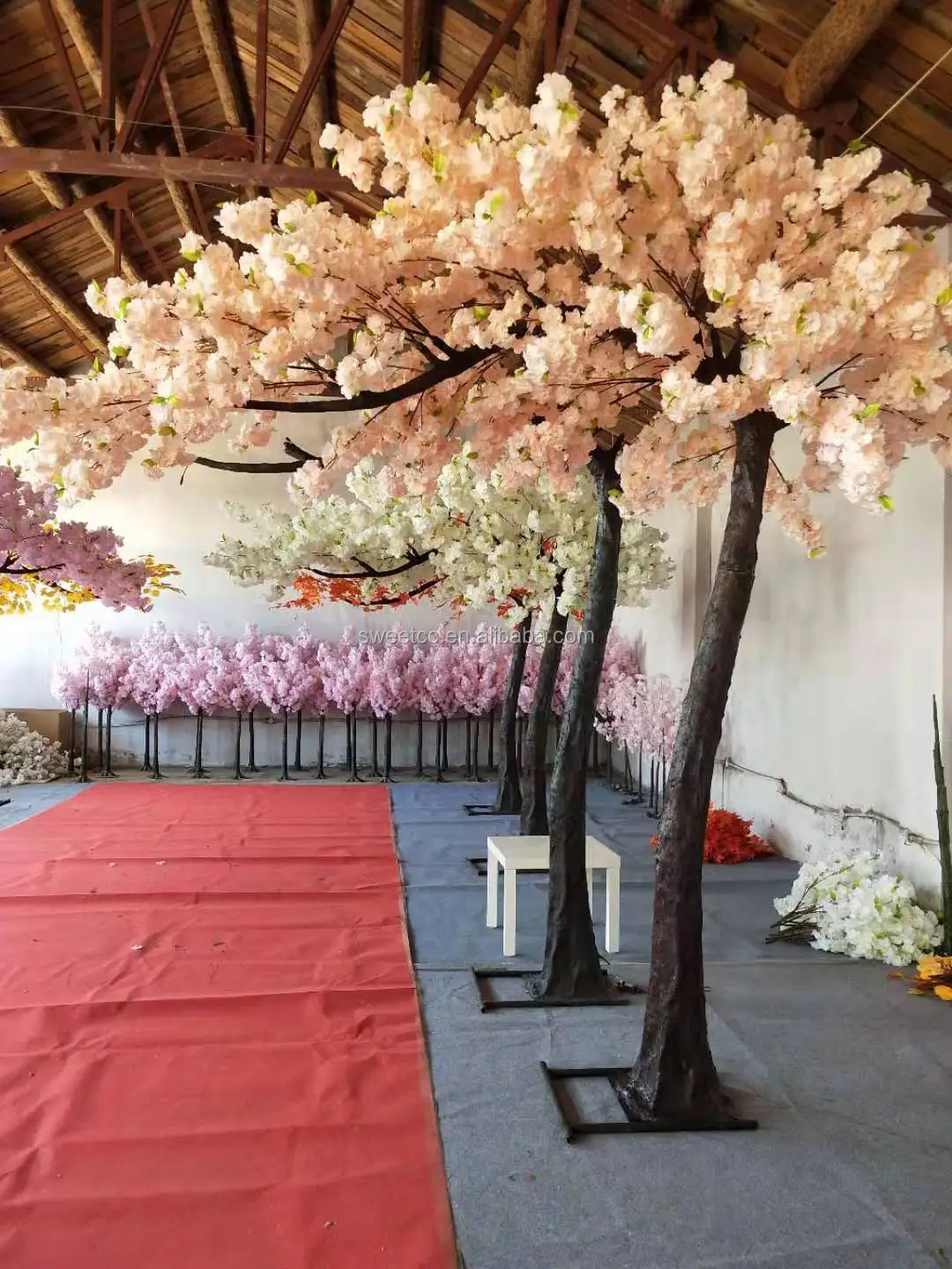 10ft indoor cherry blossom tree wedding artificial white cherry blossom tree arches for sale