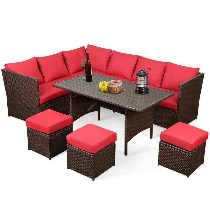 Garden sets Outdoor Patio PE Rattan Wicker Sofa  Furniture  Set for hotel and  home furniture