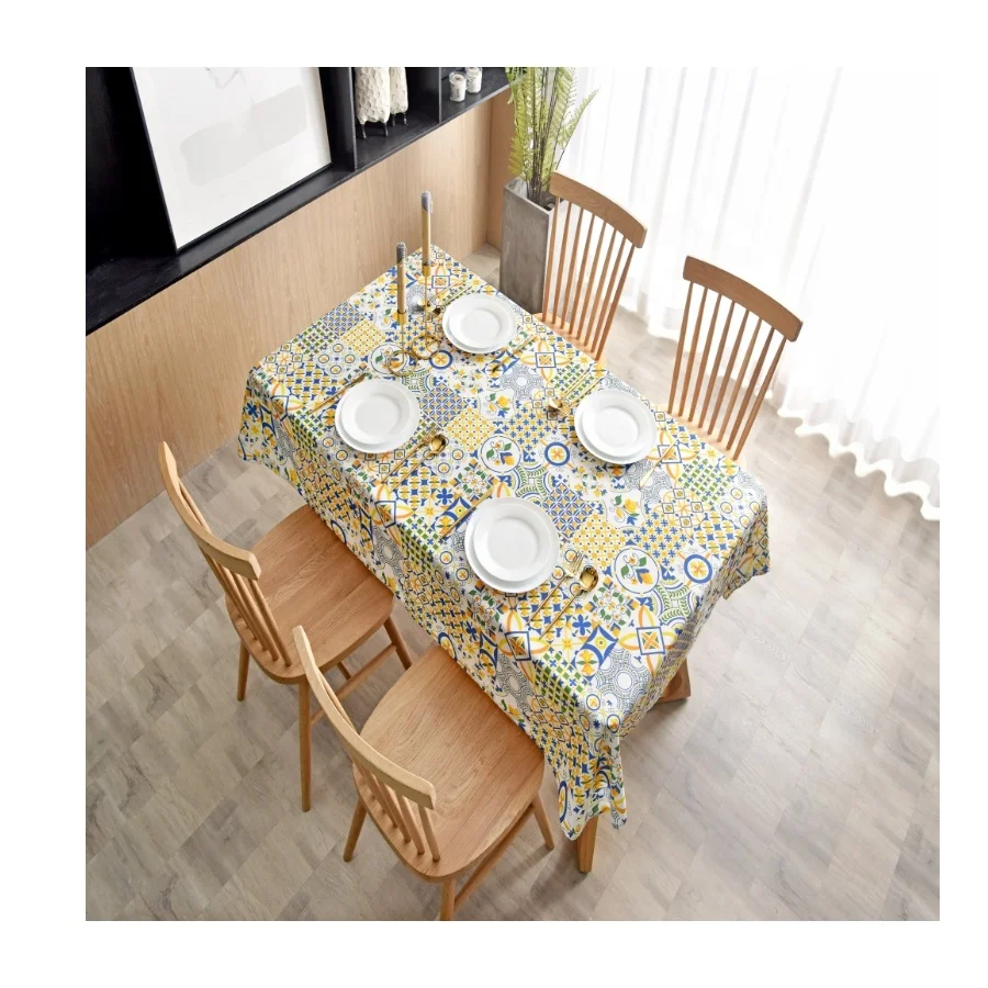 
Hot selling polyester oxford fabric table cloth tablecloths printed tablecloth for wedding party waterproof table cover 