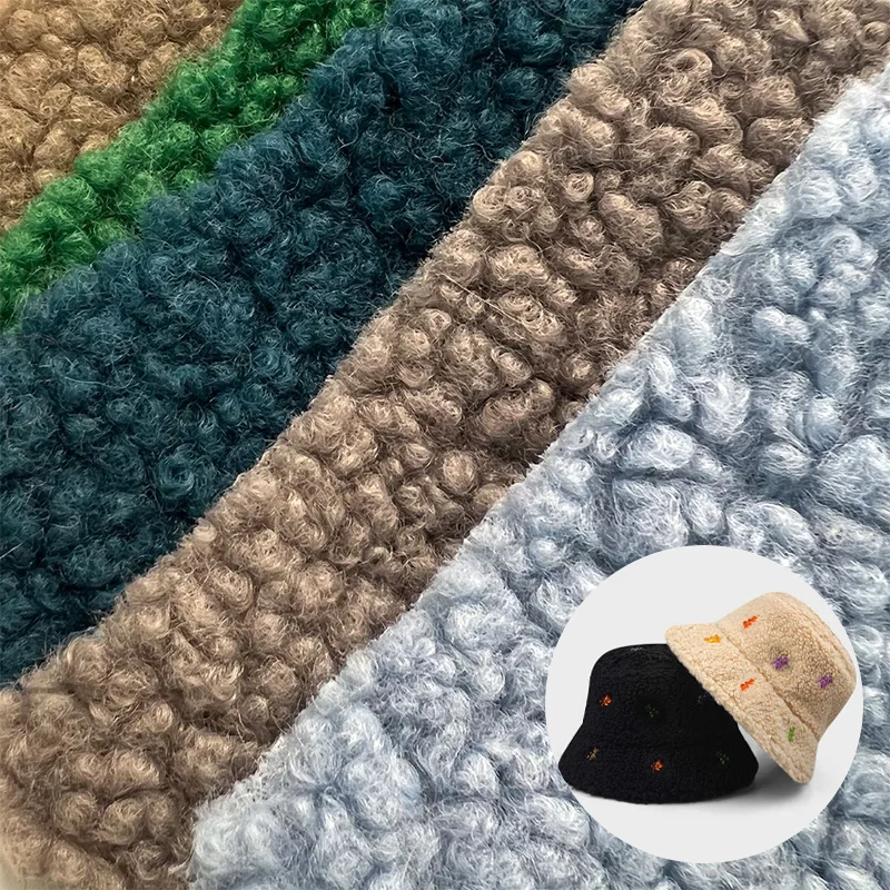 Most Popular Winter Coat, Hoodie Cat Climbing Frame Polyester Wool Blend Boucle Circle Soft Teddy Boucle Fabric/