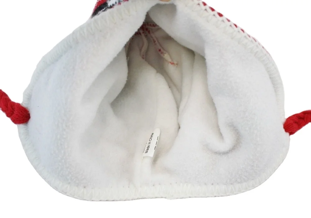 Ear Muff Acrylic Winter Beanie Cheap Children Earflap Beanie Hat Fleece Lined  Jacquard Custom Kids Knitted  Beanie with Earflap