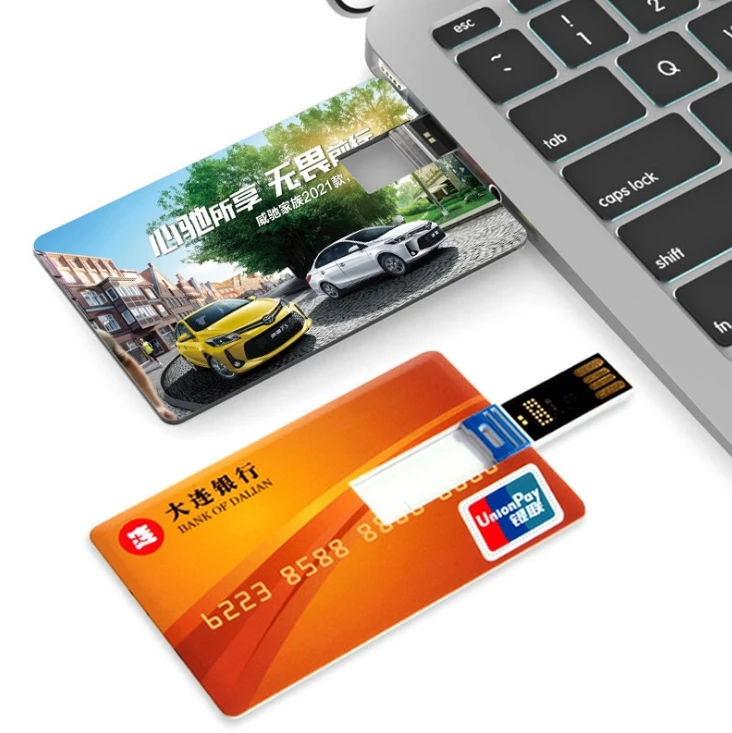 Wholesale Cheaper Business Card 32gb 64gb Memory Stick 128gb 256gb Pendrives Credit Card Shape Usb Flash Drive With Logo