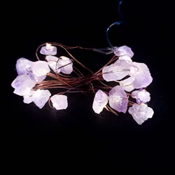 Home Outdoor Decor Waterproof Beautiful Stone Copper Wire String LED Light