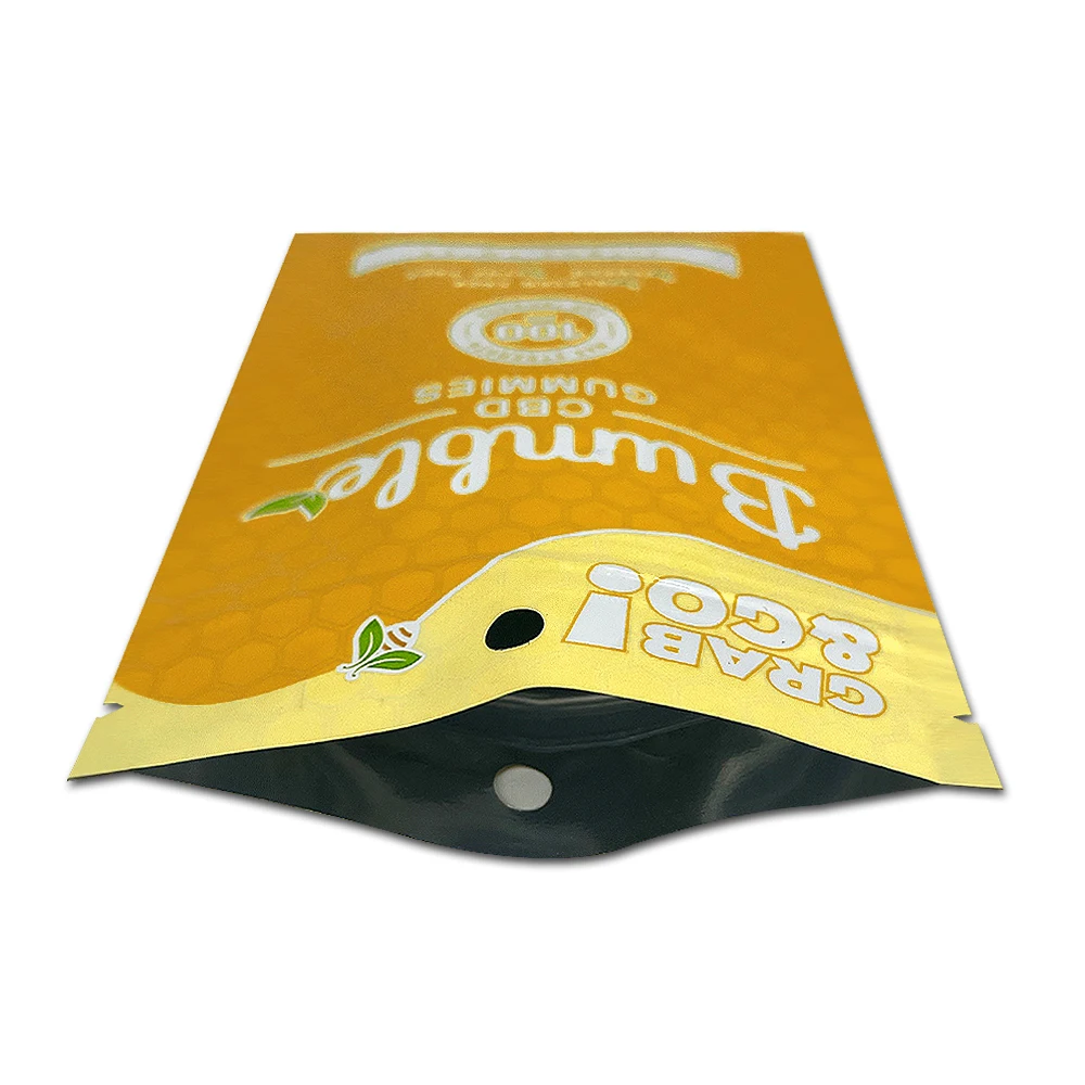 Custom Printed Ziplock Plastic Packaging Edible Candy Gummy Cookie Smell Proof 3.5g Small Mylar Bag
