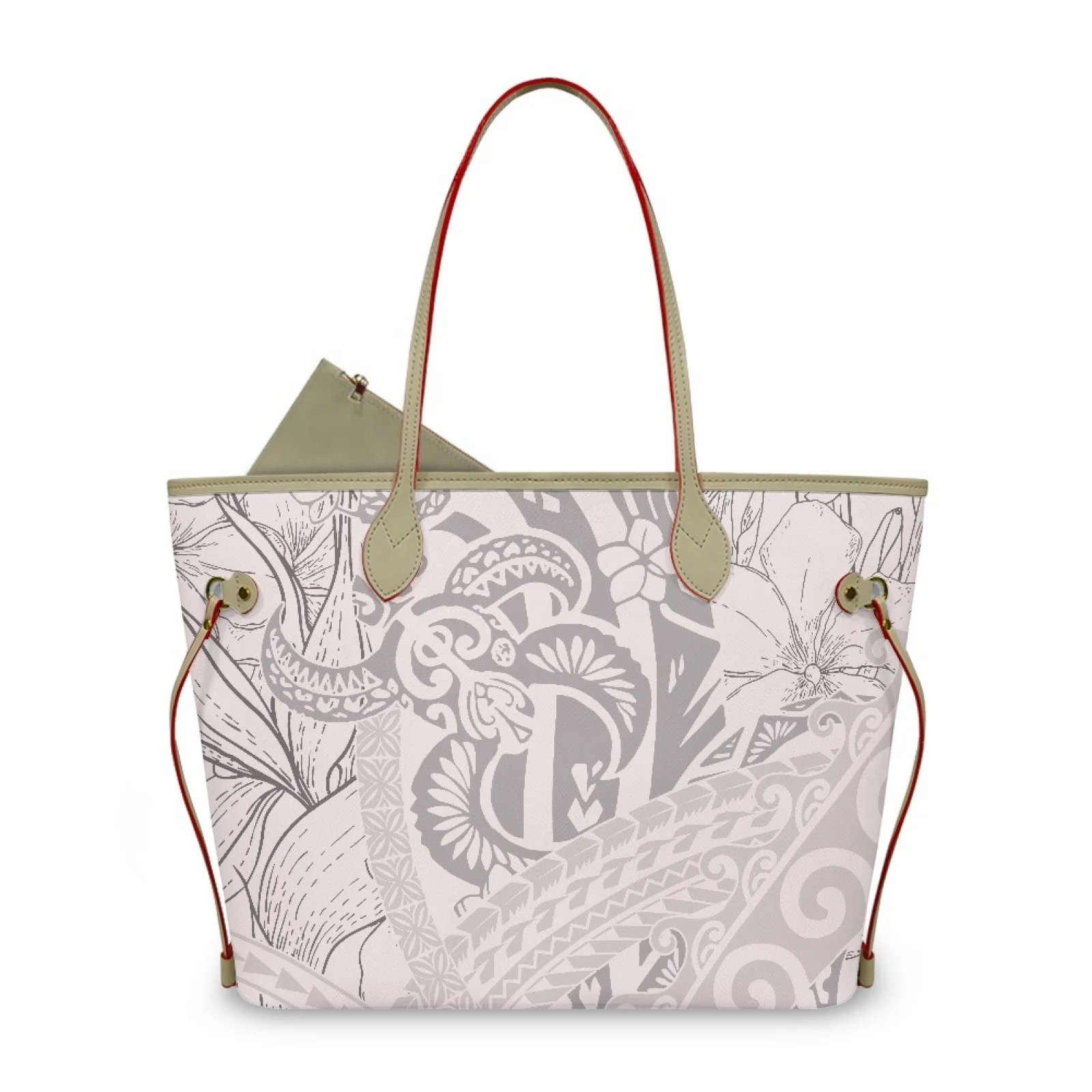 Samoa Polynesian Floral Print Women Handbags 20224 Luxury 2 pcs/set Bags Women Handbags Purses Shoulder Tote