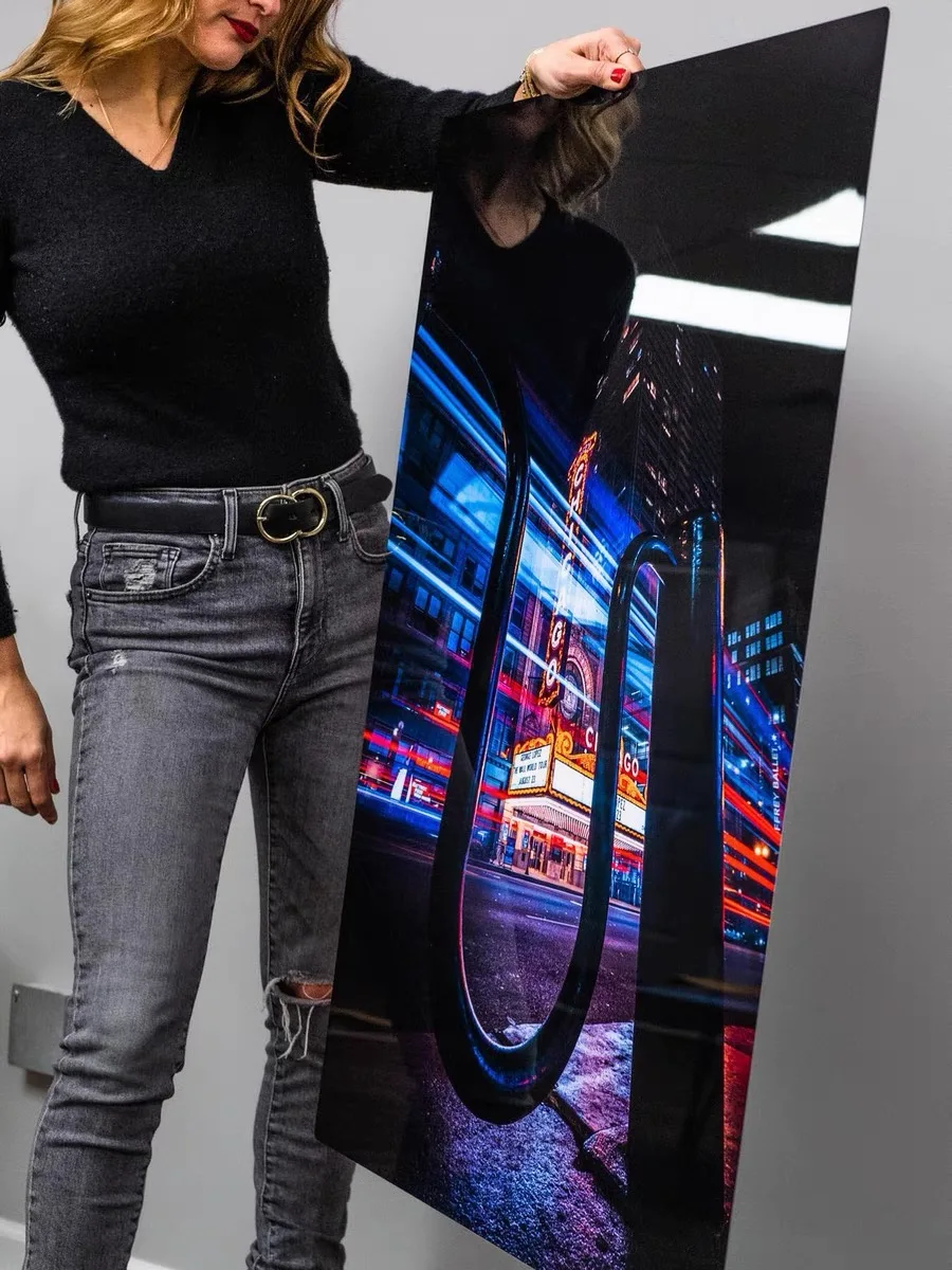 BIGIMAGE Art Deco Style Metal Print Suspension Wall Decoration Fashion Aluminum Print Floating Hanging Still Life Pattern