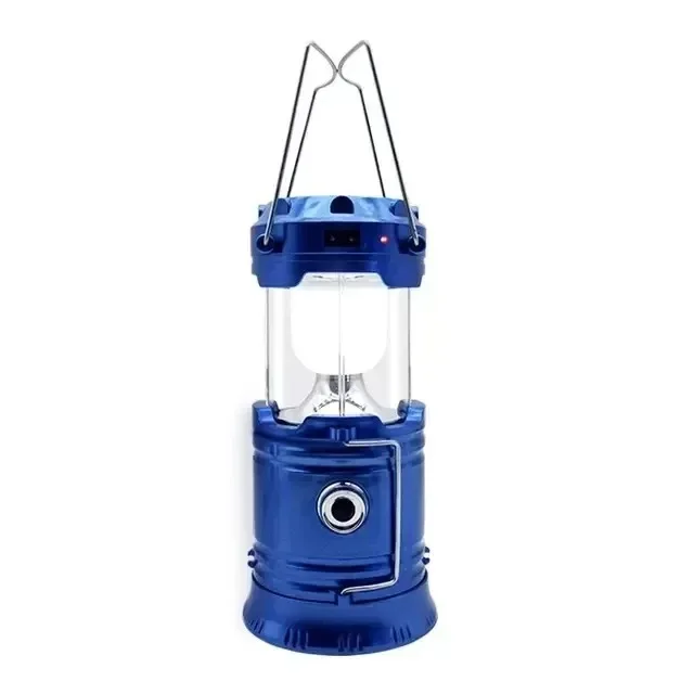 Solar Rechargeable Lantern Solar Outdoor Multifunctional Household Strong Light Emergency Lantern Portable Camping Lamp