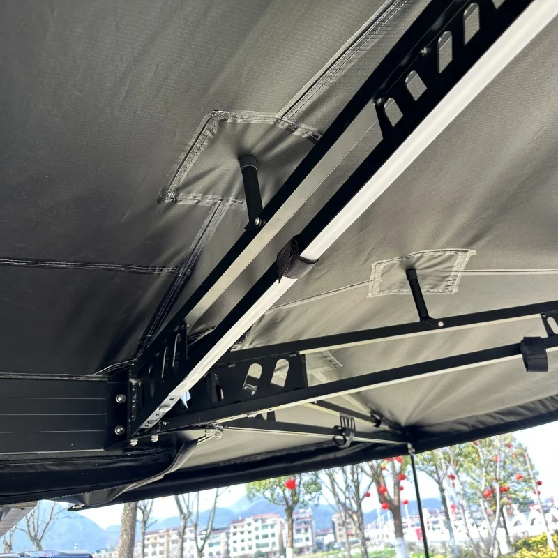 DrunkenXp Premium 280G Outdoor Camping 270 Degree 2.0m and 2.5m Radius LED Light Car Side Tarps Awning With Annex Room