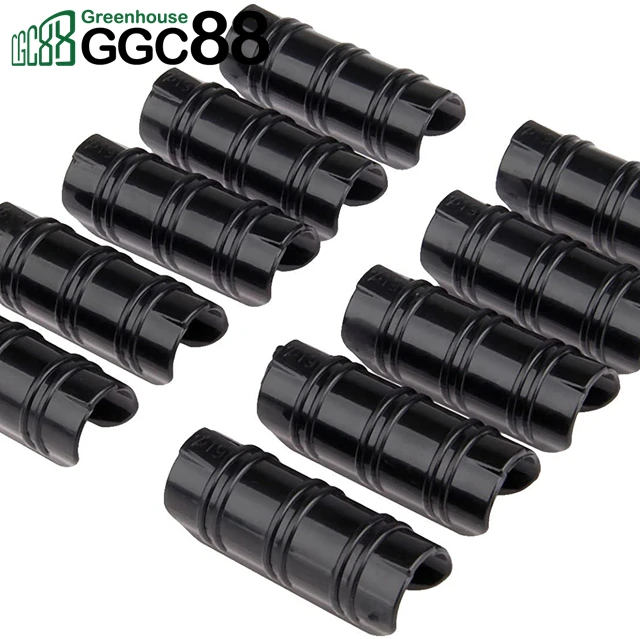 Защелкивающийся зажим GGC88 для закрепления пластиковой пленки, затеняющей ткани, покрытий для теплиц до 3/4 дюймов [1 дюйм OD] EMT трубопровод или ПВХ