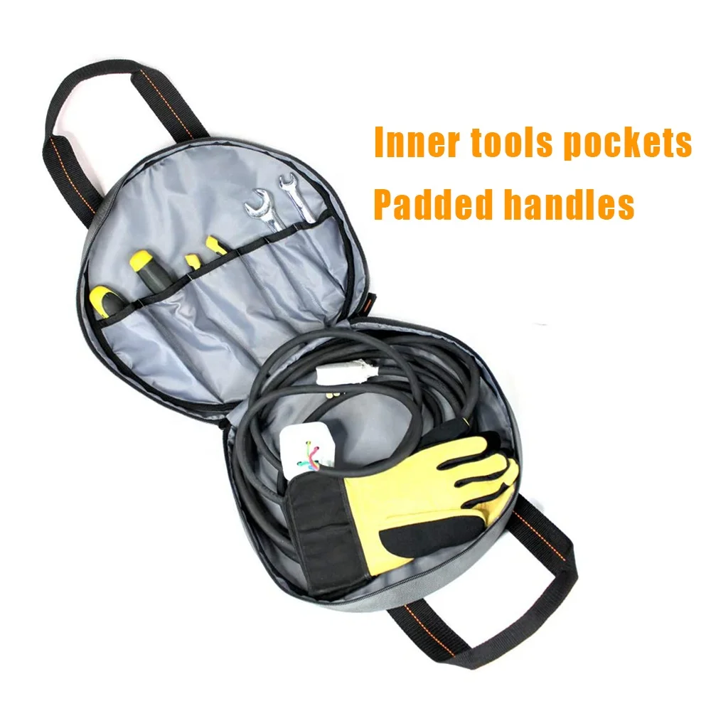 Durable Oxford Jumper Cable Bag  Waterproof Tools Cable Bag Cable Storage Organizer