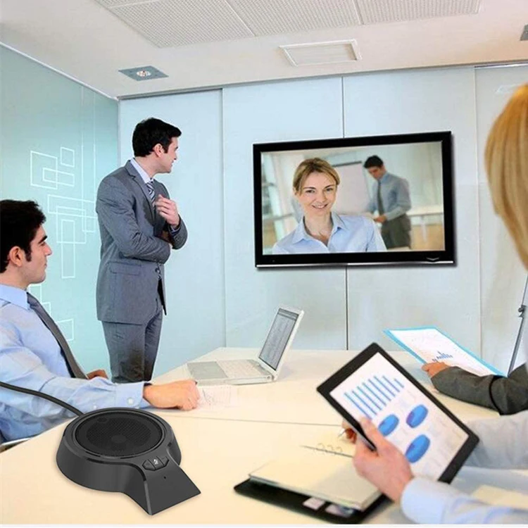  Portable omnidirectional USB Desktop Computer meeting Conference Microphone speakerphone with Mute Button Echo