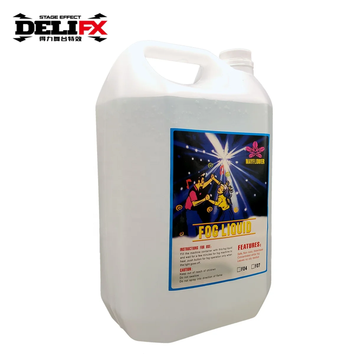 MSDS Certification Excellent Quality May Flower Water Based Medium Density Smoke Fog Oil 5L Long-lasting Atomizing Fluid Juice