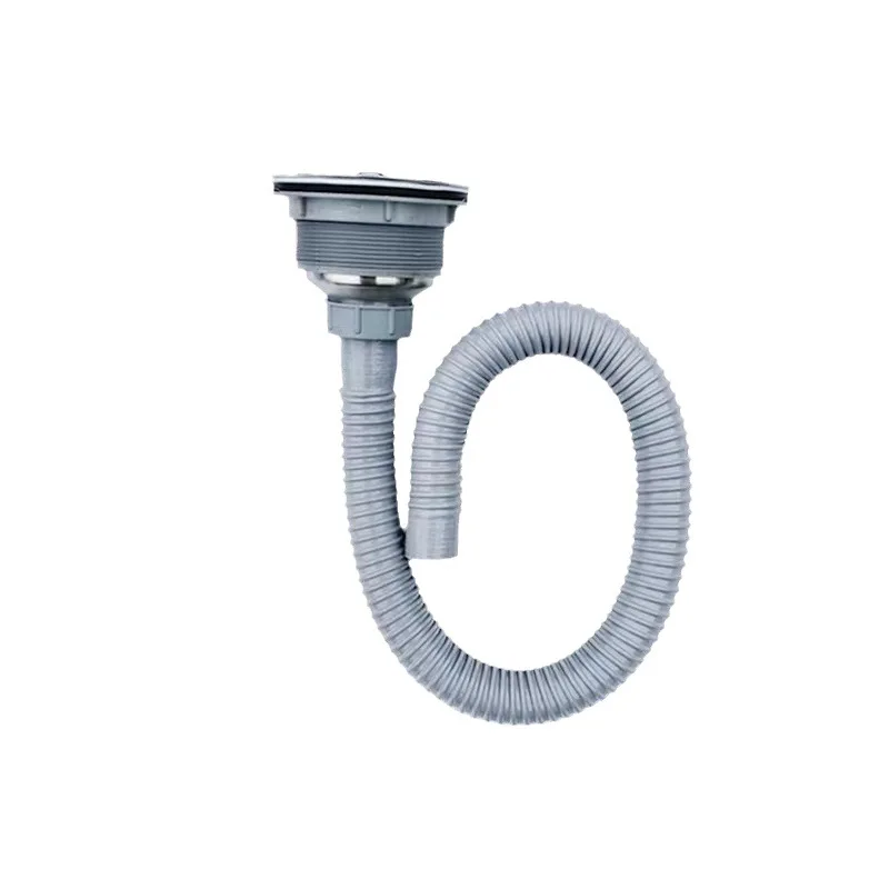 Modern Stainless Steel Flexible Drainage Basin Pipes Deodorant Bathtub Drain Hose Polished Water Pipe Strainer Kitchen Bathroom