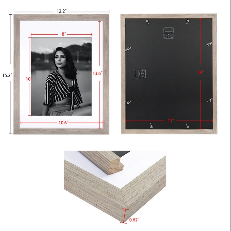 OEM Modern Photo Frame Gallery  8x10 11x14 16x20 20x24 24x32 inches Picture Frame Wood for Wall and Table