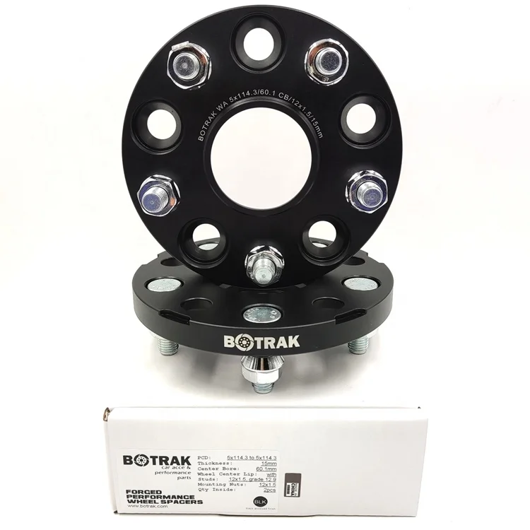 BOTRAK stud type 15mm 5x4.5 to 5x114.3 wheel spacers adapters for toyota hilux Camry TRD Corolla Quest Noah RAV4 Yaris