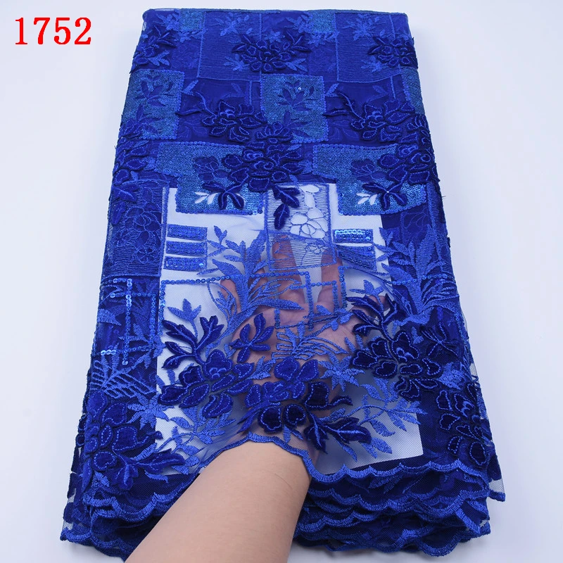 French Lace Crystal Beaded Fabric Green Pearl Beads Embroidery Designs African Sequins Tulle Lace Fabrics 5 yard 1752