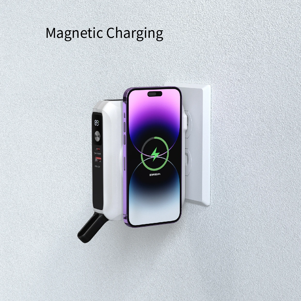 Wholesale Magnet Charging Powerbank 15000mah Wireless Charger Magnetic Power Bank Oem For Universal Battery Charger