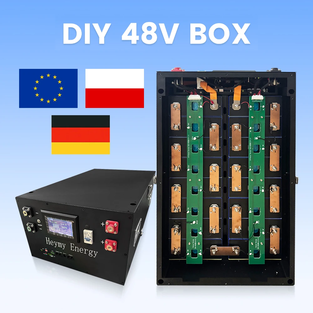 EU Stock JK PB2A16S20P BMS DIY Battery Box Kit 48V 51.2V 300Ah 280Ah Lifepo4 Battery Metal Empty Case For Solar Energy Storage