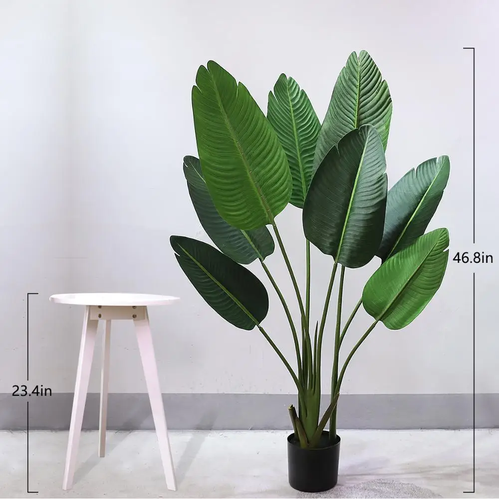 
Indoor 1.2 m artificial travaler banana tree hard rubber leaves plastic plant artificial plant trees supplier 