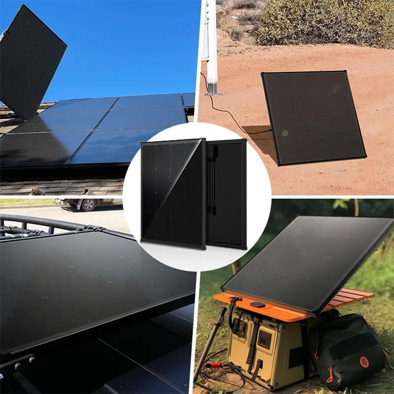 High Efficiency Back Contact N-type Solar Modules 100W 200W 300W BC Cell Solar Panels 12V 24V Fotovoltaic Panel Outdoor Camping