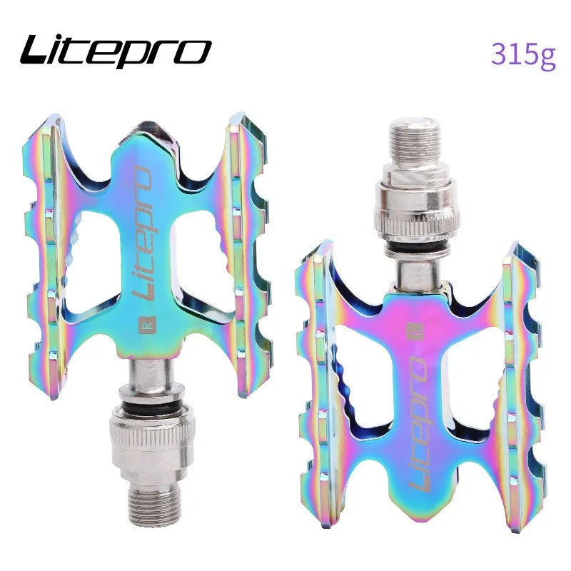 LP Litepro складной дорожный велосипед быстросъемная педаль для велосипеда ультра-легкая Нескользящая из алюминиевого сплава Brompton универсальная велосипедная
