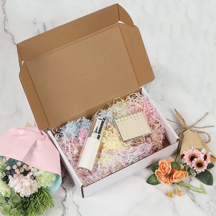 Custom Recyclable Paper Corrugated Mailer Cardboard Folded Folding Gift Craft Paper Box For Packaging