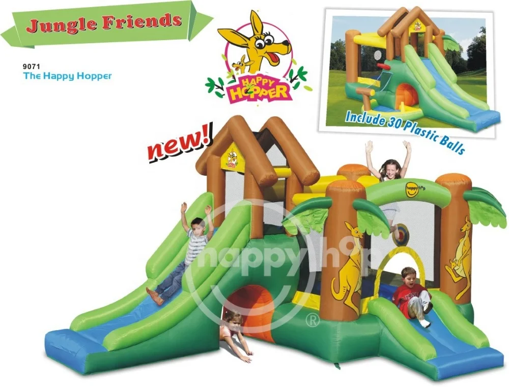 Happy Hop Inflatable Slide Bouncer -9071 Inflatable Castle Bounce With Slide