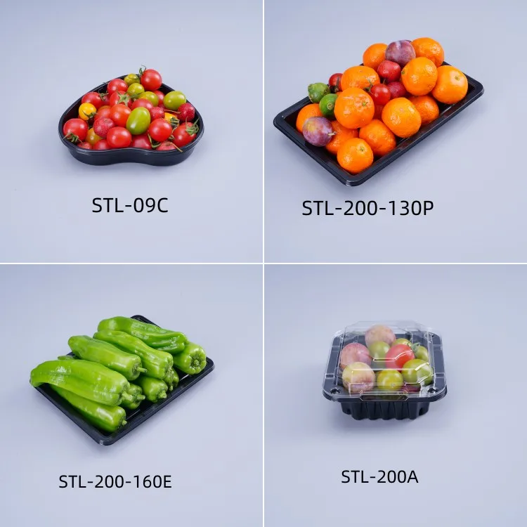 Blister Plastic Disposable Fresh Meat Bean Pepper Fruit Frozen PET PP Needle Mushroom Food Packing Tray