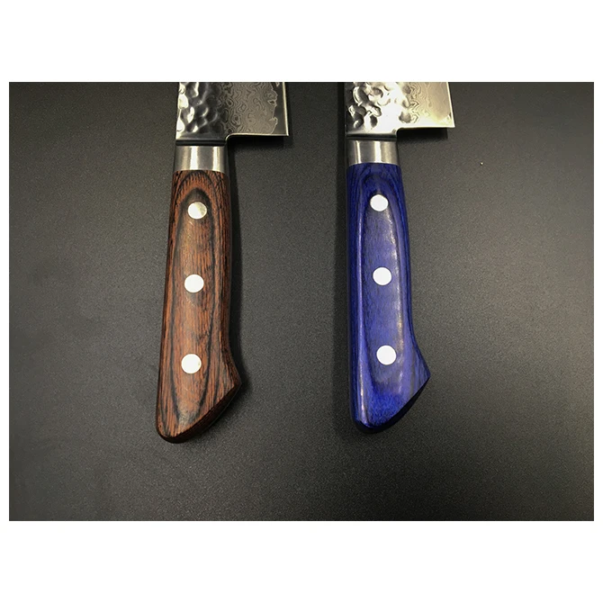 Beige color gift box wooden handle stainless steel knife set