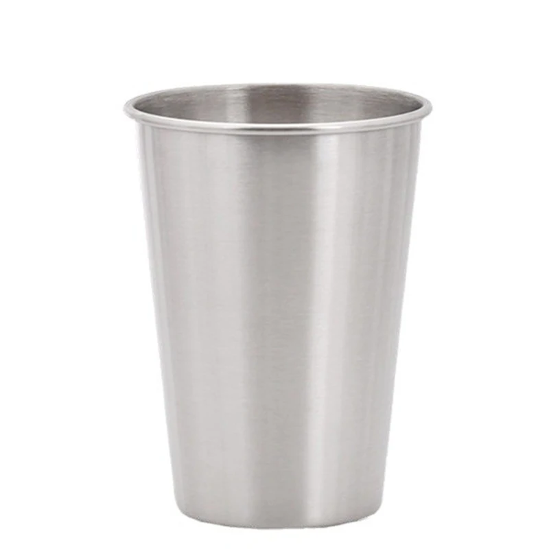350/500 Ml 304 Stainless Steel Beer Mugs Coffee Cup Tea Cold Drinks Water Milk Cups Practical Portable Kitchen Home Metal Cups
