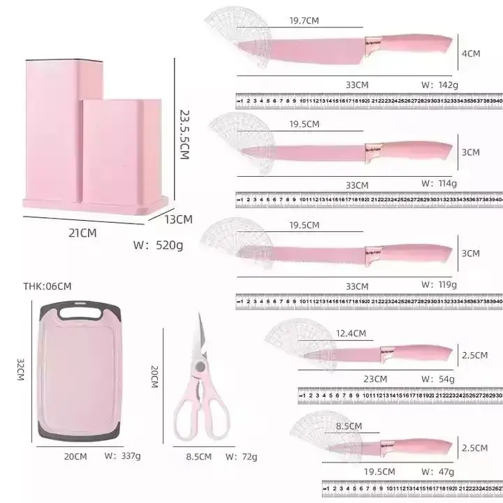 Popular 19-piece set of Silica Gel Kitchen Utensil set with Wooden Handle and Cuttings Board Storage Bucket Kitchen Gadget set