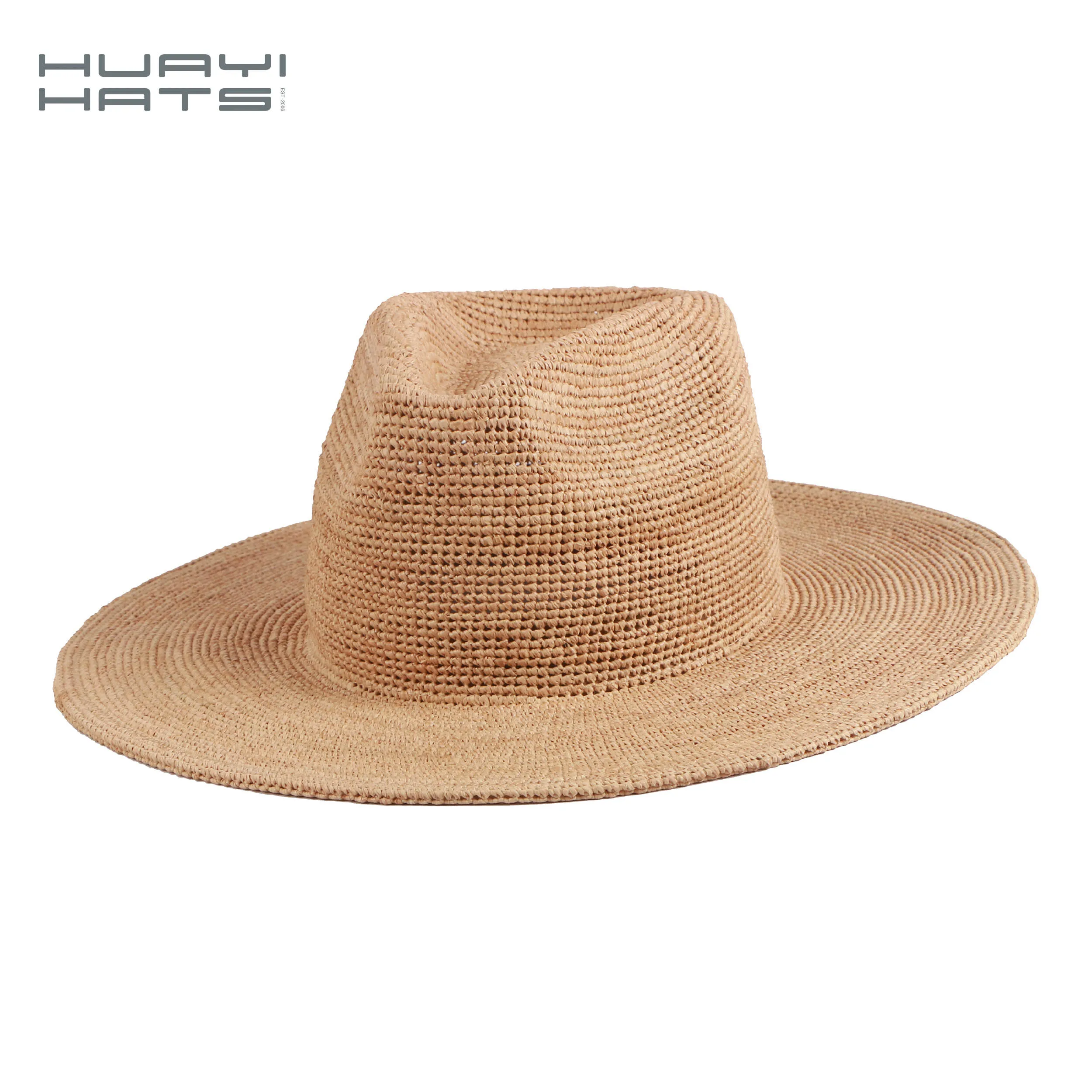Huayi High Quality Best Seller Fashion Summer Beach Raffia Straw Hat