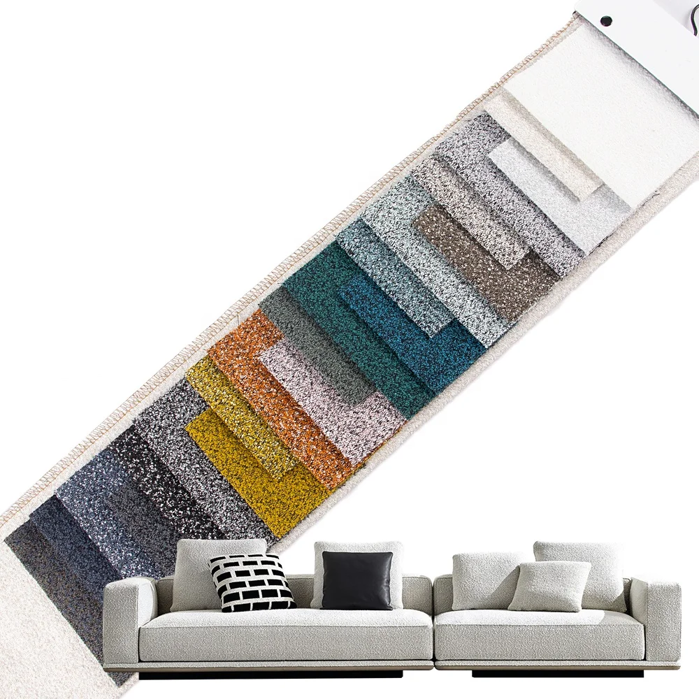 New collection  good quality boucle   polyester fabric l for home textile  end  for  sofa and chair cover