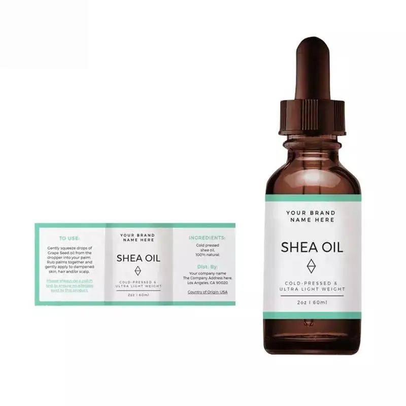 Custom packaging label Printed Cosmetic Bottle Makeup Product Packaging Adhesive Paper Logo Label Stickers