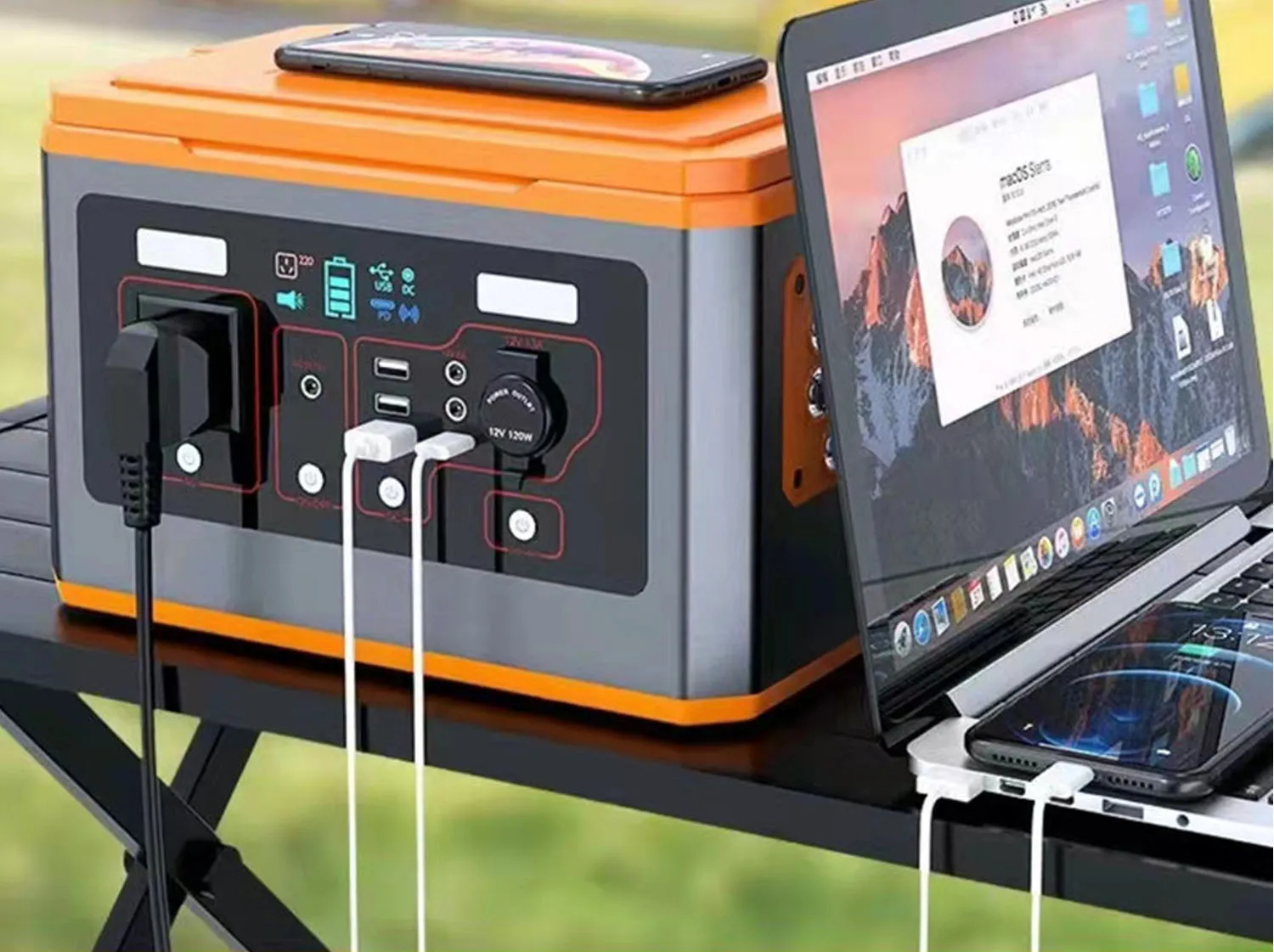 Custom OEM Outdoor 500W 1000w 600w 1000 Watts 1500W 800w Battery Portable Bank Power Station With Solar Panel generators energy