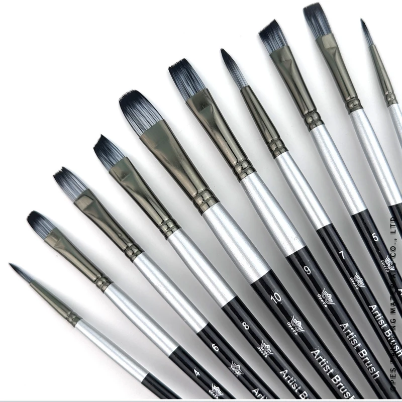 Paint Brushes Set 10pcs Multifunctional Double Color Artist Professional Brushes Set For Acrylic Oil Watercolor