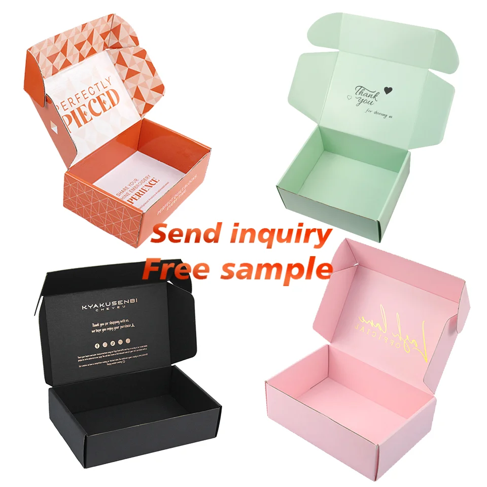 Пользовательские почтовые коробки с принтом розовые красные для одежды гофрированная почтовая коробка обуви упаковка логотипом