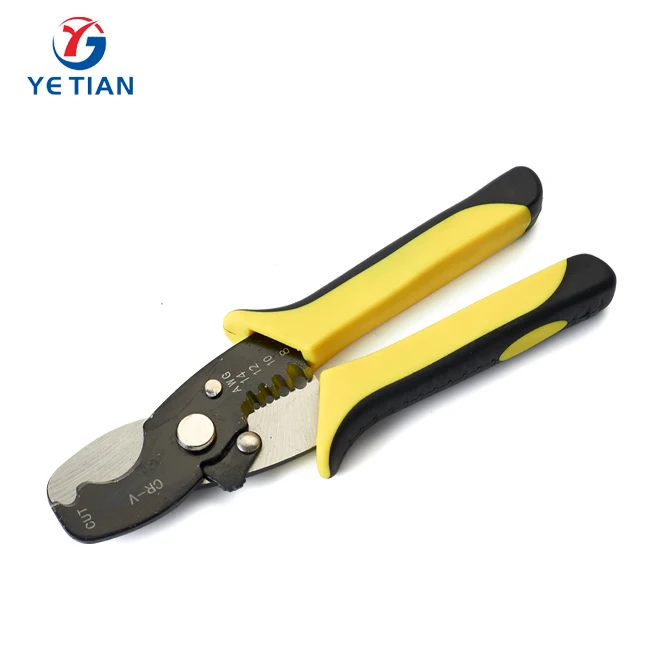 K Master CRV 8 Muti Function Cable Cutter Wire Cutting Pliers for 0 75 4mm Wire Stripping Cutting Crimping 10 20AWG Soft Black
